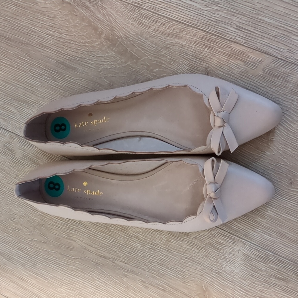 Kate Spade flats nude bow 8